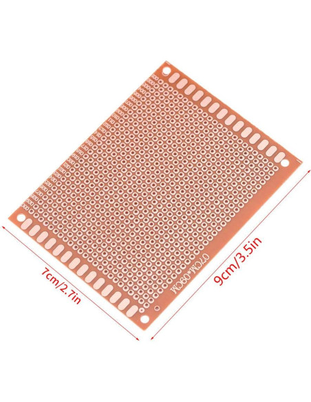 Placa de Circuito Universal Hyuduo 10 Pcs 9x7 cm para Soldadura DIY Placa de Circuito Universal Hyuduo 10 Pcs 9x7 cm para Soldadura DIY