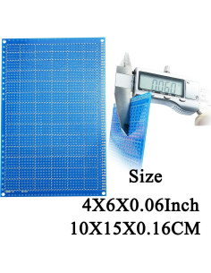 YUNGUI PCB Protoboard Soldable 3 Piezas 10x15cm Azul 2