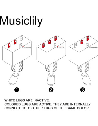 Interruptor de Selección de Pastillas Musiclily Pro 3 Vías Cromo