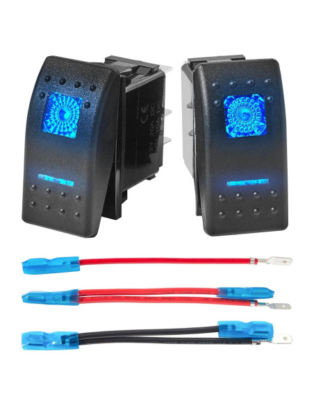 Interruptor de Palanca Anina 5 Pin SPST 20A 12V LED Azul IP65 Interruptor de Palanca Anina 5 Pin SPST 20A 12V LED Azul IP65