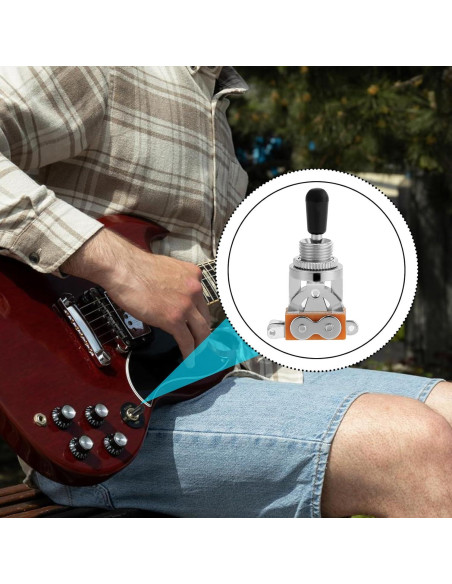 Interruptor de palanca 3 vías Vin Beauty para guitarra eléctrica Interruptor de palanca 3 vías Vin Beauty para guitarra eléctrica
