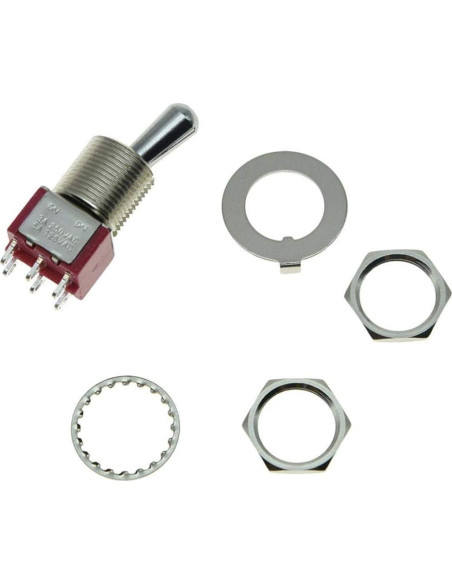 Interruptor DPDT 2 vías ON ON Kaish Fat Bat Metal 18g Interruptor DPDT 2 vías ON ON Kaish Fat Bat Metal 18g
