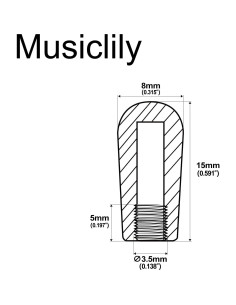 Interruptor de Palanca 3 Vías Musiclily Ámbar para Guitarra 2