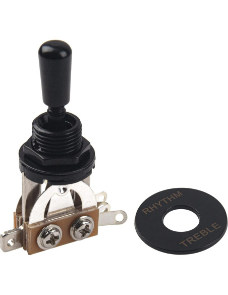 Interruptor de Palanca 3 Vías Yootones para Guitarra Eléctrica Negro Interruptor de Palanca 3 Vías Yootones para Guitarra Eléctrica Negro
