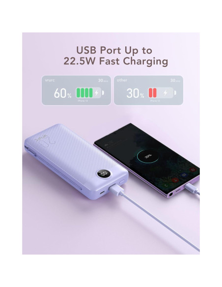 Cargador Portátil VRURC 20000mAh Carga Rápida USB C 4 Salidas Cargador Portátil VRURC 20000mAh Carga Rápida USB C 4 Salidas