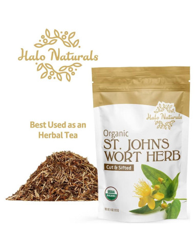 Hierba de San Juan Orgánica Halo Naturals 113.4 g Certificada USDA