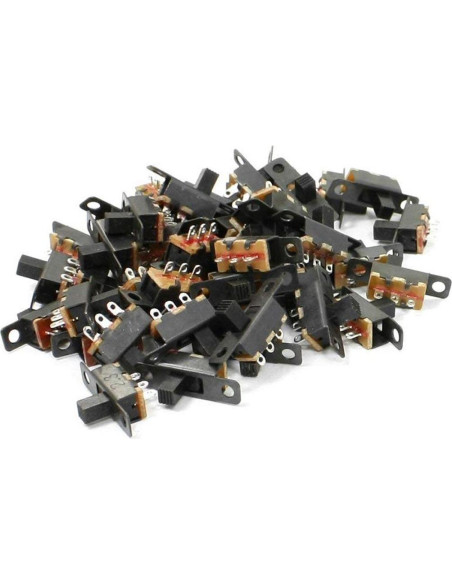 Interruptor Deslizante YXQ 100 Pcs ON/OFF 3 Patas 50V 0.5A Interruptor Deslizante YXQ 100 Pcs ON/OFF 3 Patas 50V 0.5A