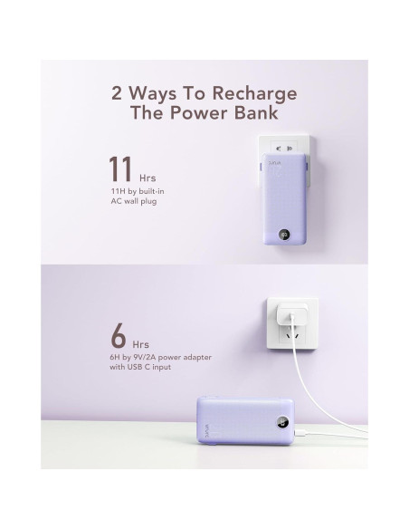 Cargador Portátil VRURC 20000mAh Carga Rápida USB C 4 Salidas Cargador Portátil VRURC 20000mAh Carga Rápida USB C 4 Salidas