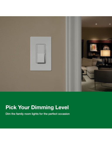 Interruptor Regulador Lutron Diva LED+ 150W Negro Dimmable