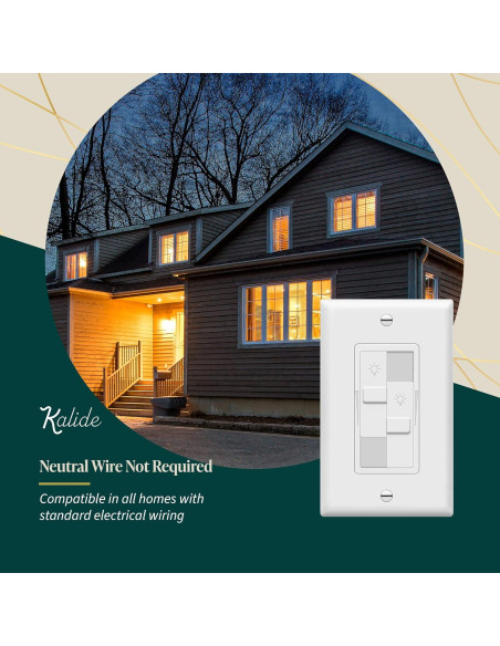 Interruptor Regulador de Luz Doble Kalide TOPGREENER 200W LED