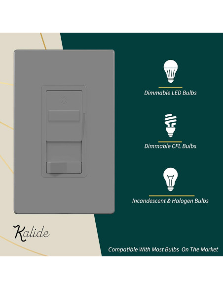 Interruptor Regulador de Luz Digital Top Greener 200W Gris Interruptor Regulador de Luz Digital Top Greener 200W Gris