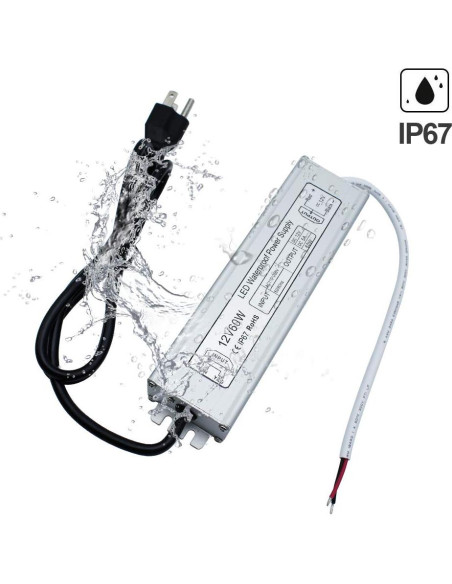 Fuente de Alimentación LED inShareplus 60W IP67 12V 5A Fuente de Alimentación LED inShareplus 60W IP67 12V 5A