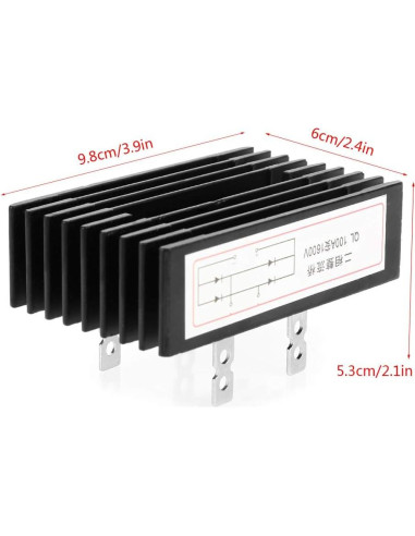 Rectificador de Puente 100A 1600V 2 Fases Haosie