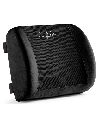 Cojín Lumbar CojiLife Espuma Viscoelástica Ajustable Negro