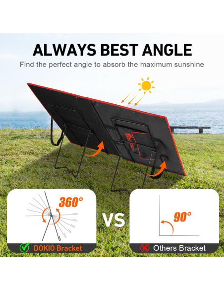 Soporte Ajustable para Panel Solar DOKIO 55.88 cm Metal Soporte Ajustable para Panel Solar DOKIO 55.88 cm Metal