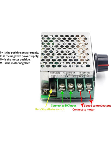 Controlador de Velocidad Motor DC PWM 30A RioRand 7-70V