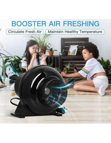 Ventilador de Conducto iPower 10 cm 230 CFM Silencioso