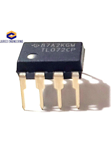Amplificador Operacional TL072CP JFET Bajo Ruido DIP-8 (Paquete de 5)