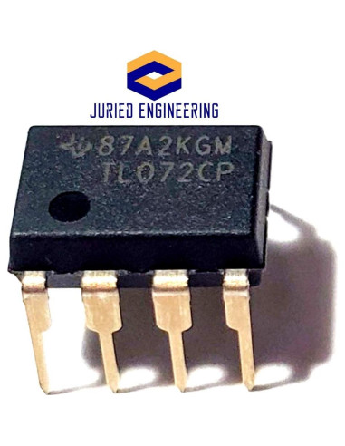 Amplificador Operacional TL072CP JFET Bajo Ruido DIP-8 (Paquete de 5)