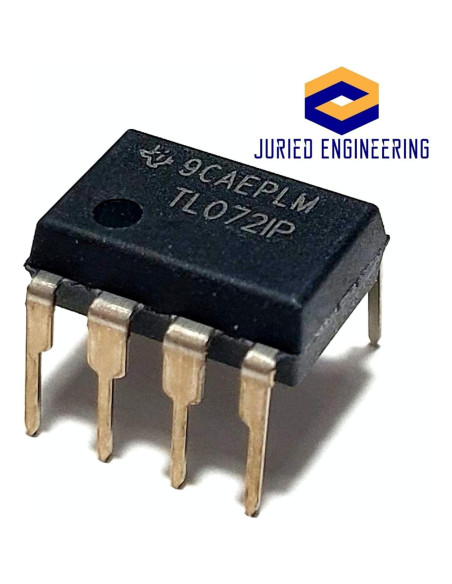 Amplificador Operacional TL072IP JFET Bajo Ruido - Paquete de 10 Amplificador Operacional TL072IP JFET Bajo Ruido - Paquete de 10