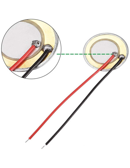 Discos Piezoeléctricos uxcell 20mm para Guitarras y Tambores - 20 Pcs Discos Piezoeléctricos uxcell 20mm para Guitarras y Tambores - 20 Pcs