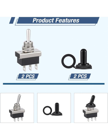 Interruptor de Palanca VEXUNGA KN3D-103 12V 25A Impermeable