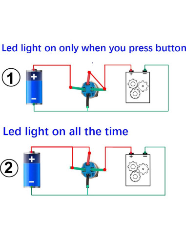 Interruptor de Botón Pulsador Gebildet 12mm Acero Inoxidable LED
