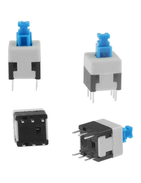 Interruptores Micro DPDT 6 Pin XLX 100pcs 8x8mm Auto-bloqueo Interruptores Micro DPDT 6 Pin XLX 100pcs 8x8mm Auto-bloqueo