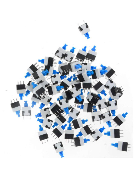 Interruptores Micro DPDT 6 Pin XLX 100pcs 8x8mm Auto-bloqueo Interruptores Micro DPDT 6 Pin XLX 100pcs 8x8mm Auto-bloqueo