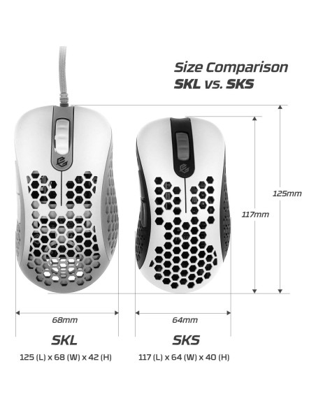 Ratón Gaming Gwolves Skoll Mini SK-S Blanco 49g Ergonómico Ratón Gaming Gwolves Skoll Mini SK-S Blanco 49g Ergonómico