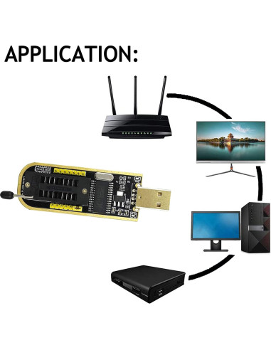 Programador USB CH341A con Clip SOP8 y Adaptadores - DQZSY