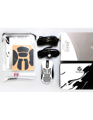 Ratón Gaming Gwolves Skoll Mini SK-S Blanco 49g Ergonómico