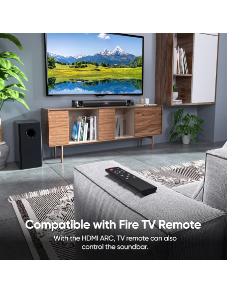 Barra de Sonido Saiyin DS6541SPB 100W con Subwoofer y Bluetooth