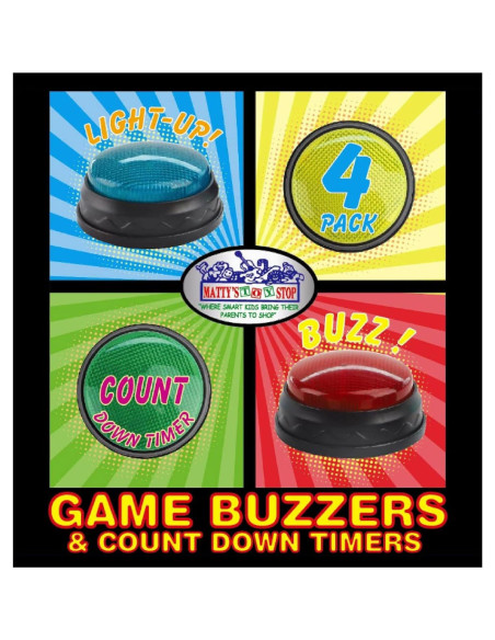 Juego de Luces y Sonidos Matty's Toy Stop - 4 Buzzers 3 Modos Juego de Luces y Sonidos Matty's Toy Stop - 4 Buzzers 3 Modos