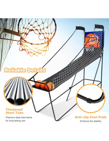 Juego de Baloncesto Electrónico Plegable Giantex con Marcador