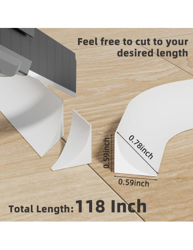 Moldura Flexible de Silicona KAYLEINSTER 299.72 cm Blanca