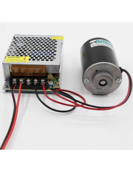 Motor DC de Imán Permanente 30W 12/24V 3500/6000RPM TOPINCN Motor DC de Imán Permanente 30W 12/24V 3500/6000RPM TOPINCN