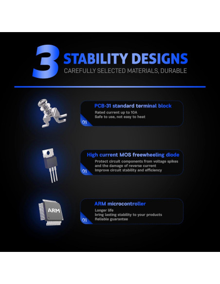 Controlador de Velocidad de Motor Eléctrico PWM Matell 5V-35V/10A Controlador de Velocidad de Motor Eléctrico PWM Matell 5V-35V/10A