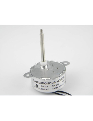 Motor Sincrónico DC CHANCS TYC-40 12V 5RPM Eje 46mm