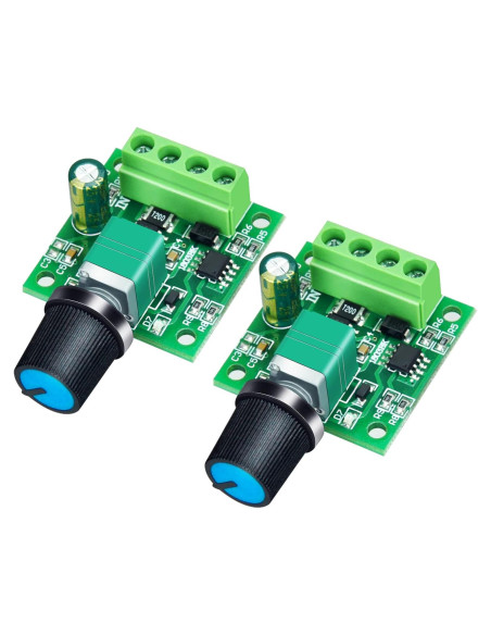 Controlador de Velocidad Motor CC PWM 2A 2 Paquete ALEDECO Controlador de Velocidad Motor CC PWM 2A 2 Paquete ALEDECO