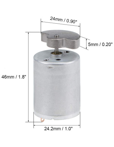 Motor de Vibración uxcell DC 6V 3000RPM 46x24.2mm para Masajeador