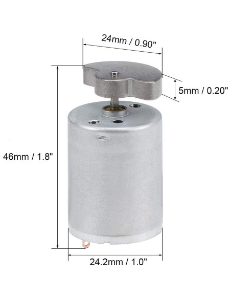 Motor de Vibración uxcell DC 6V 3000RPM 46x24.2mm para Masajeador Motor de Vibración uxcell DC 6V 3000RPM 46x24.2mm para Masajeador