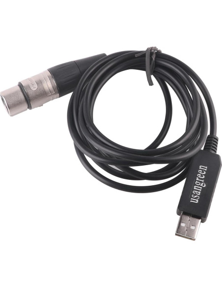 Adaptador USB a DMX RS485 XLR 0.97m Usangreen Adaptador USB a DMX RS485 XLR 0.97m Usangreen
