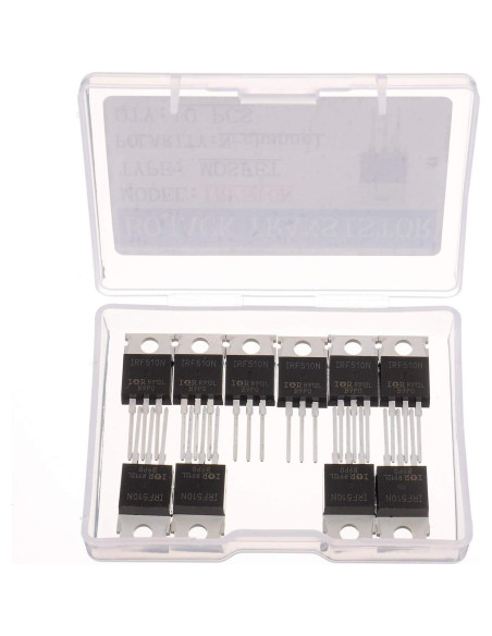 Transistor MOSFET BOJACK IRF510N 5.6A 100V N-Canal Paquete 10 Transistor MOSFET BOJACK IRF510N 5.6A 100V N-Canal Paquete 10