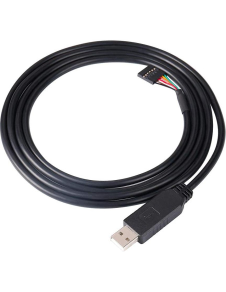 Cable Adaptador USB a TTL DTech 1.83m 5V 6 Pines FT232RL Cable Adaptador USB a TTL DTech 1.83m 5V 6 Pines FT232RL