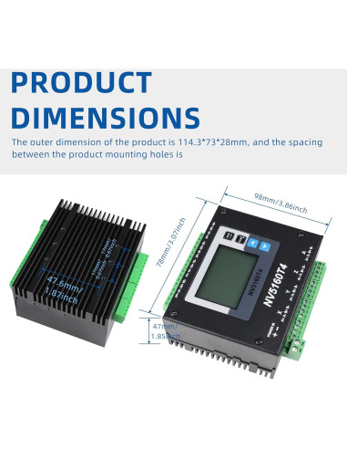 Controlador Digital de Motor Paso a Paso RATTMMOTOR NV5160T4 4 Ejes 12-48VDC