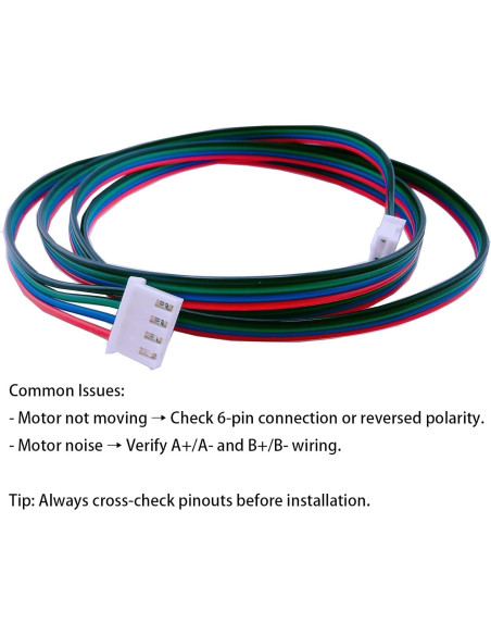 Cables de Motor Paso a Paso TIEXYE 4Pcs 1M 4Pin a 6Pin Cables de Motor Paso a Paso TIEXYE 4Pcs 1M 4Pin a 6Pin
