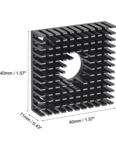 Disipador de Calor Uxcell 40x40x11mm para Motor Paso a Paso - 4 Pcs
