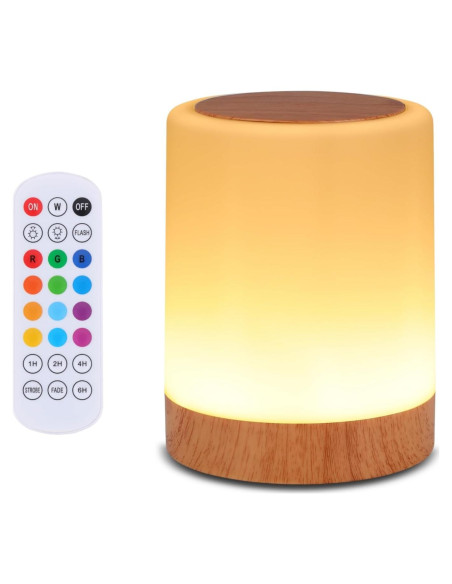 Lámpara de Mesa Táctil OORUN F8, 13 Colores RGB, Recargable Lámpara de Mesa Táctil OORUN F8, 13 Colores RGB, Recargable