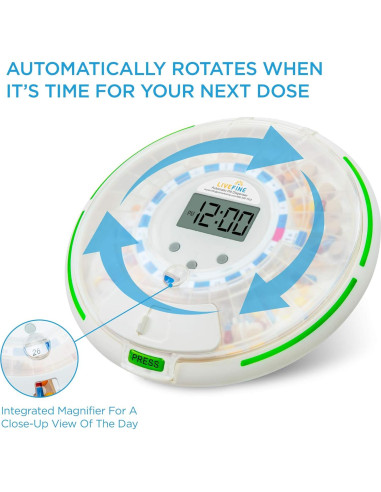 Dispensador Automático de Pastillas Live Fine con Alarma y LCD